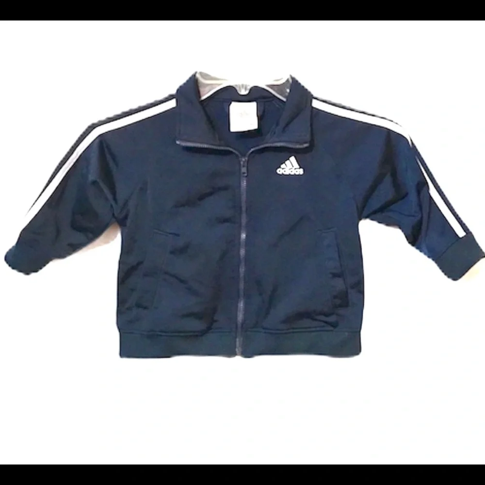 Adidas Baby Training Jacket Navy Blue White Size 12M EUC